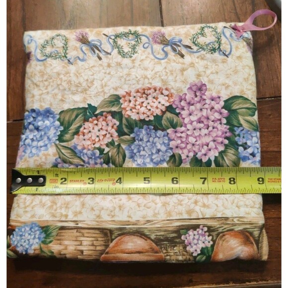 Handmade Microwave Baked Potato Bag Pouch With Baskets Flowers 9x9" - Picture 5 of 5
